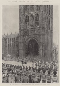 De Staatsopening van het Parlement, 16 januari door Joseph Holland Tringham