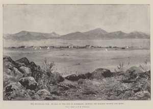 De Transvaal Oorlog, De Aar, op de Lijn naar Kimberley, met het Treinstation en Hotel
