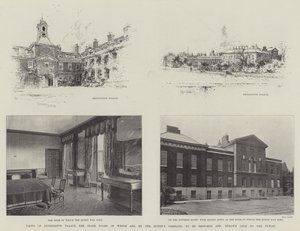 Zichten op Kensington Palace, de staatskamers die, op bevel van de koningin, worden gerestaureerd en opengesteld voor het publiek door Joseph Holland Tringham