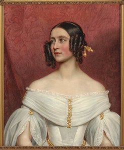 Prinses Adelgunde van Beieren 1823-1914 als Bruid door Joseph Carl Stieler