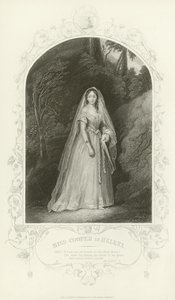 Miss Cooper als Helena, Een Midzomernachtsdroom, Act II, scène iii door Joseph Kenny Meadows