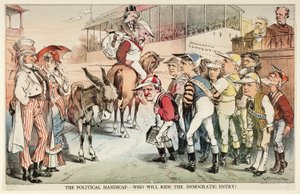 De politieke handicap, van Puck door Joseph Keppler