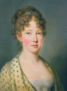Portret van Maria Leopoldina van Oostenrijk door Joseph Kreutzinger