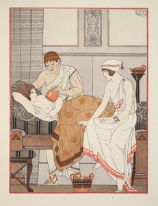 Toepassing van een zuiging op de borst, illustratie uit 