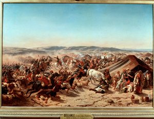 Verovering van Algerije (1830-1847): Verovering van de Smalah van Abd el Kader door de hertog van Aumale in Taguin door Joseph Louis Hippolyte Bellange