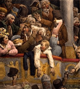 Gratis spektakel, Avant Scene door Joseph Louis Hippolyte Bellange
