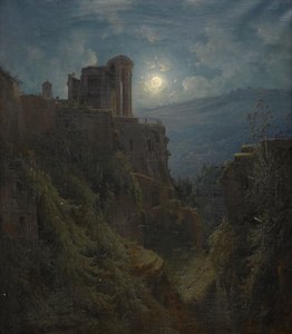Zweeds: Italiaanse ruïnes in maanlicht door Joseph Magnus Stäck