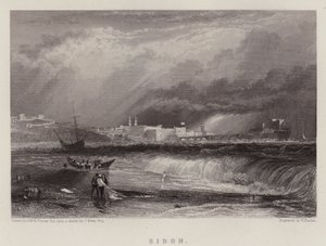 Sidon door Joseph Mallord William (after) Turner