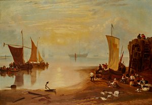 Zon die opkomt door damp door Joseph Mallord William (after) Turner