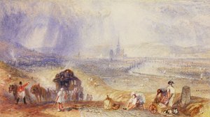 Een Verre Uitzicht, Rouen door Joseph Mallord William Turner