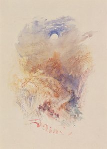 Een bergpas bij maanlicht, c.1845 door Joseph Mallord William Turner