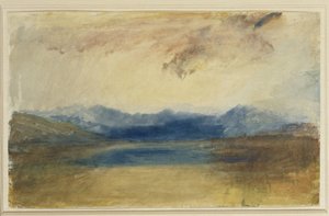 Een bergachtig landschap met een meer, c.1820s door Joseph Mallord William Turner
