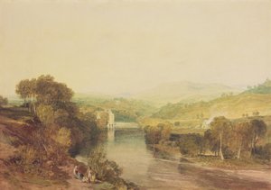 Addingham Mill aan de Wharfe, West Yorkshire, ca. 1808 door Joseph Mallord William Turner