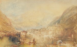 Brunnen vanaf het Meer van Luzern door Joseph Mallord William Turner