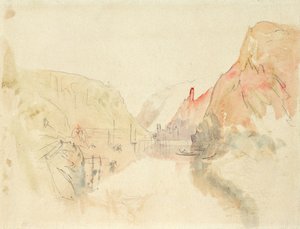 Kasteel van Traben-Trarbach aan de Moezel, ca. 1844 door Joseph Mallord William Turner