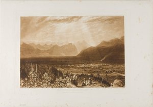 Alpenketen van Grenoble tot Chamberi, plaat 40 uit Liber Studiorum door Joseph Mallord William Turner