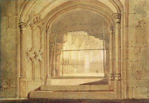 Christchurch Hall, Oxford door Joseph Mallord William Turner