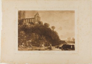 Dumblain Abbey, plaat 56 uit Liber Studiorum door Joseph Mallord William Turner