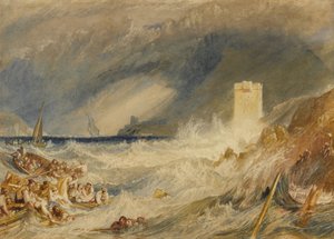 Ingang van de haven van Fowey, Cornwall, c.1827 door Joseph Mallord William Turner