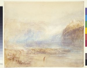 Watervallen van de Rijn bij Schaffhausen - Verre uitzicht door Joseph Mallord William Turner