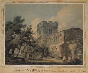 Kerk van Finchley, 1801 door Joseph Mallord William Turner