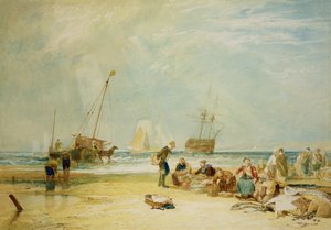 Vismarkt op het Strand, Hastings door Joseph Mallord William Turner