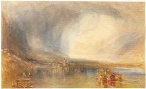Flüelen, vanaf het Meer van Luzern door Joseph Mallord William Turner
