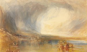 Flüelen vanaf het Vierwoudstrekenmeer door Joseph Mallord William Turner