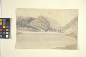 Grassmere Meer En Kerk door Joseph Mallord William Turner