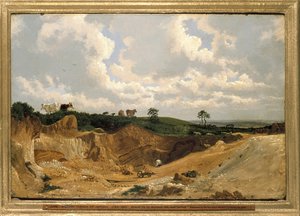 Grindgroeve op Shotover Hill, nabij Oxford, c. 1818 door Joseph Mallord William Turner