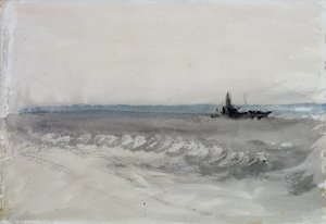 Grijze Zee, Boot aan de Kust, ca. 1840