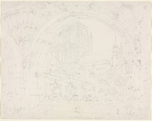 Kathedraal van Hereford door Joseph Mallord William Turner
