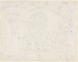 Kathedraal van Hereford, ca. 1793 door Joseph Mallord William Turner