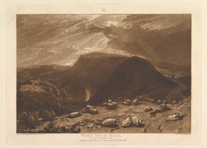 Hind Head Hill, Op de Portsmouth Road Liber Studiorum, deel V, plaat 25