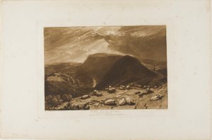 Hind Head Hill, plaat 25 uit Liber Studiorum door Joseph Mallord William Turner