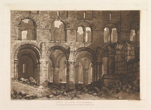 Holy Island Cathedral Liber Studiorum, deel III, plaat 11 door Joseph Mallord William Turner