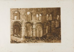 Holy Island Kathedraal, plaat 11 uit Liber Studiorum door Joseph Mallord William Turner