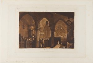 Interieur van een kerk, plaat 70 uit Liber Studiorum