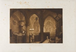 Interieur van een kerk, plaat 70 uit Liber Studiorum