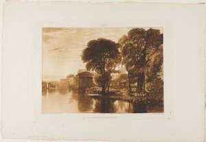 Isleworth, plaat 63 uit Liber Studiorum door Joseph Mallord William Turner
