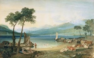 Meer van Genève en Mont Blanc door Joseph Mallord William Turner