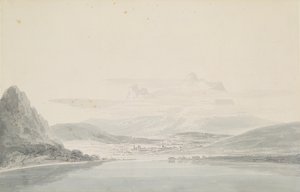 Landschap, naar John Robert Cozens (1752-99) door Joseph Mallord William Turner