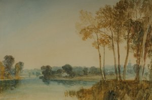 Landschap met bomen bij de rivier de Theems, ca. 1805 door Joseph Mallord William Turner