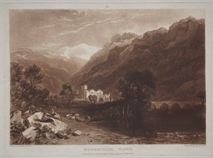 Liber Studiorum: Bonneville, Savoye door Joseph Mallord William Turner