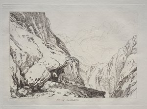 Liber Studiorum: Mt. St. Gothard door Joseph Mallord William Turner