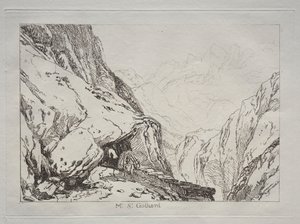 Liber Studiorum: Mt. St. Gothard door Joseph Mallord William Turner