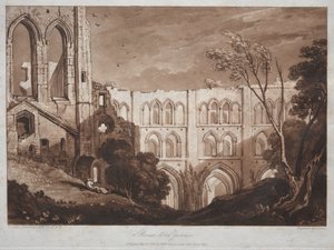 Rivaux Abbey, Yorkshire door Joseph Mallord William Turner