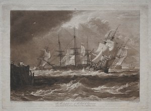 Liber Studiorum: Schepen in een bries door Joseph Mallord William Turner