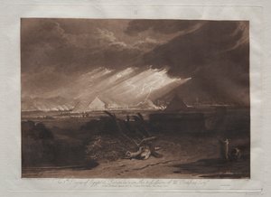 Liber Studiorum: De vijfde plaag van Egypte door Joseph Mallord William Turner