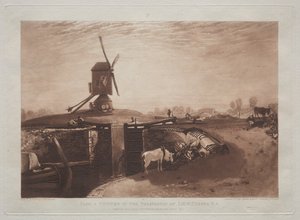 Liber Studiorum: Windmolen en sluis door Joseph Mallord William Turner